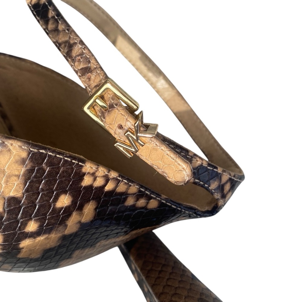 Michael Kors Snakeskin Patterned Ankle Strap Sandals‎ Size 11 - Picture 5 of 13